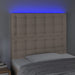 Tăblie de pat cu LED, cappuccino, 100x5x118/128 cm, piele eco - WALTI WALTI