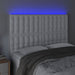 Tăblie de pat cu LED, alb, 144x5x118/128 cm, piele ecologică - WALTI WALTI