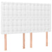 Tăblie de pat cu LED, alb, 144x5x118/128 cm, piele ecologică - WALTI WALTI
