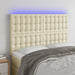 Tăblie de pat cu LED, crem, 144x5x118/128 cm, piele ecologică - WALTI WALTI