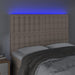 Tăblie de pat cu LED, cappuccino, 144x5x118/128 cm, piele eco - WALTI WALTI