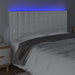 Tăblie de pat cu LED, alb, 180x5x118/128 cm, piele ecologică - WALTI WALTI