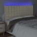 Tăblie de pat cu LED, crem, 180x5x118/128 cm, piele ecologică - WALTI WALTI