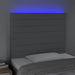 Tăblie de pat cu LED, gri deschis, 90x5x118/128 cm, textil - WALTI WALTI