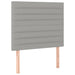Tăblie de pat cu LED, gri deschis, 90x5x118/128 cm, textil - WALTI WALTI