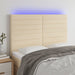 Tăblie de pat cu LED, crem, 144x5x118/128 cm, textil - WALTI WALTI
