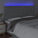 Tăblie de pat cu LED, gri deschis, 160x5x118/128 cm, textil - WALTI WALTI