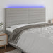 Tăblie de pat cu LED, gri deschis, 180x5x118/128 cm, textil - WALTI WALTI