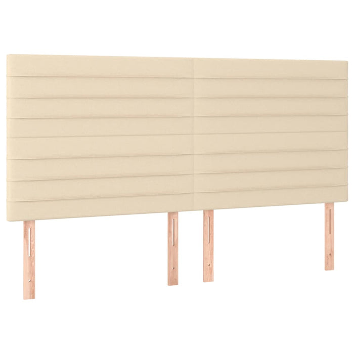 Tăblie de pat cu LED, crem, 180x5x118/128 cm, textil - WALTI WALTI