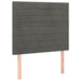 Tăblie de pat cu LED, gri închis, 100x5x118/128 cm, textil - WALTI WALTI