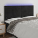 Tăblie de pat cu LED, negru, 160x5x118/128 cm, catifea - WALTI WALTI