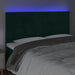 Tăblie de pat cu LED, verde închis, 180x5x118/128 cm, catifea - WALTI WALTI