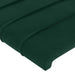Tăblie de pat cu LED, verde închis, 180x5x118/128 cm, catifea - WALTI WALTI