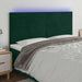 Tăblie de pat cu LED, verde închis, 180x5x118/128 cm, catifea - WALTI WALTI