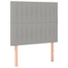 Tăblie de pat cu LED, gri deschis, 90x5x118/128 cm, textil - WALTI WALTI