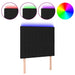 Tăblie de pat cu LED, negru, 100x5x118/128 cm, textil - WALTI WALTI