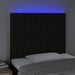 Tăblie de pat cu LED, negru, 100x5x118/128 cm, textil - WALTI WALTI