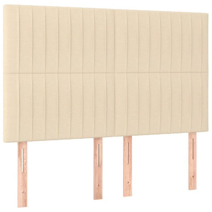 Tăblie de pat cu LED, crem, 144x5x118/128 cm, textil - WALTI WALTI