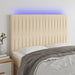 Tăblie de pat cu LED, crem, 144x5x118/128 cm, textil - WALTI WALTI