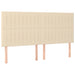 Tăblie de pat cu LED, crem, 160x5x118/128 cm, textil - WALTI WALTI