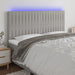 Tăblie de pat cu LED, gri deschis, 180x5x118/128 cm, textil - WALTI WALTI
