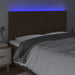 Tăblie de pat cu LED, maro închis, 180x5x118/128 cm, textil - WALTI WALTI