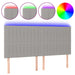 Tăblie de pat cu LED, gri deschis, 200x5x118/128 cm, textil - WALTI WALTI