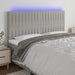 Tăblie de pat cu LED, gri deschis, 200x5x118/128 cm, textil - WALTI WALTI