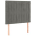 Tăblie de pat cu LED, gri deschis, 80x5x118/128 cm, catifea - WALTI WALTI