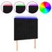 Tăblie de pat cu LED, negru, 80x5x118/128 cm, catifea - WALTI WALTI