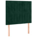 Tăblie de pat cu LED, verde închis, 80x5x118/128 cm, catifea - WALTI WALTI
