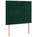 Tăblie de pat cu LED, verde închis, 100x5x118/128 cm, catifea - WALTI WALTI