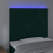 Tăblie de pat cu LED, verde închis, 100x5x118/128 cm, catifea - WALTI WALTI