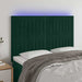 Tăblie de pat cu LED, verde închis, 144x5x118/128 cm, catifea - WALTI WALTI