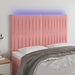Tăblie de pat cu LED, roz, 144x5x118/128 cm, catifea - WALTI WALTI