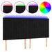 Tăblie de pat cu LED, negru, 160x5x118/128 cm, catifea - WALTI WALTI