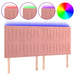 Tăblie de pat cu LED, roz, 160x5x118/128 cm, catifea - WALTI WALTI