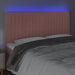 Tăblie de pat cu LED, roz, 160x5x118/128 cm, catifea - WALTI WALTI