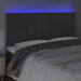 Tăblie de pat cu LED, gri închis, 180x5x118/128 cm, catifea - WALTI WALTI