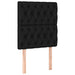 Tăblie de pat cu LED, negru, 80x7x118/128 cm, textil - WALTI WALTI