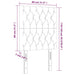 Tăblie de pat cu LED, negru, 80x7x118/128 cm, textil - WALTI WALTI