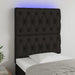 Tăblie de pat cu LED, negru, 80x7x118/128 cm, textil - WALTI WALTI