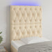 Tăblie de pat cu LED, crem, 80x7x118/128 cm, textil - WALTI WALTI