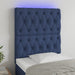 Tăblie de pat cu LED, albastru, 80x7x118/128 cm, textil - WALTI WALTI