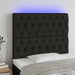 Tăblie de pat cu LED, negru, 90x7x118/128 cm, textil - WALTI WALTI