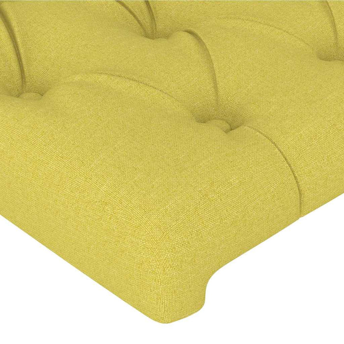 Tăblie de pat cu LED, verde, 90x7x118/128 cm, textil WALTI