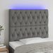 Tăblie de pat cu LED, gri închis, 100x7x118/128 cm, textil - WALTI WALTI