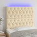 Tăblie de pat cu LED, crem, 100x7x118/128 cm, textil - WALTI WALTI