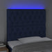 Tăblie de pat cu LED, albastru, 100x7x118/128 cm, textil - WALTI WALTI