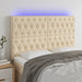 Tăblie de pat cu LED, crem, 144x7x118/128 cm, textil - WALTI WALTI